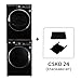 Conserv Front Load Washer & Condensing Dryer, 2.2 cu ft Washer (110V) + 4 cu ft Dryer (220/240V), ENERGY STAR, 15 Cycles, Stainless Steel Drum, LED Display, Compact Laundry Pair (Matte Black)