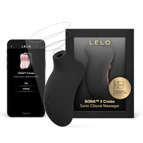 LELO SONA 3 Cruise Sonic Vibrator for Women with 12 Settings - Premium Clitoral Stimulator with App Control - Black Adult Toy with Cruise Control Technology