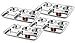 Khandekar Pack of 4 Stainless Steel Rectangular Divided Dinner Plate with 5 compartment, Cafeteria Mess Tray, Food Serving Partition Plate for Hiking, Camping, Picnic, Home & Daily Use - 33 cm, Silver