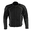 Milwaukee Leather MPM1793 Men's Black Mesh Racer Jacket with Armor - Small