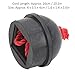 VGEBY 4PCS Pool Cue Chalk Holder, Cue Chalk Pocket Rubber Billiard Pool Chalk Holders with Cord (black)