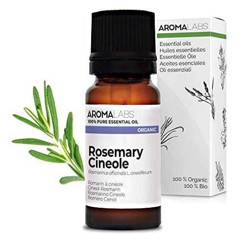 Bio - Rosemary Cineole Essential Oil - 10mL - 100% Pure, Natural, Chemotyped and AB Certified - AROMA LABS (French Brand)