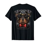 Rottweiler Hund im klassischer Brille und Fliege T-Shirt