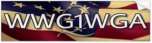 Yilooom Auto Decal Bumper Sticker for Cars, Trucks - WWG1WGA Patriotic QAnon American Flag