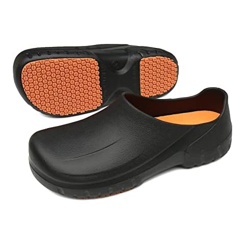 Bella Bays Garden Shoes, Garden Clogs, Cooking Shoes, Clogs & Mules for Men Women, Kitchen Shoes, Work Non-Slip Waterproof Rubber Shoes, Unisex Adult Clogs, Wide Black, black, 10.5 UK Cover