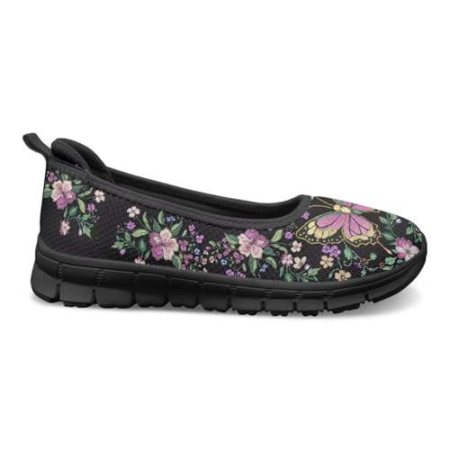 Image of Walking Shoes Women Breathe Mesh Slip On Sneakers Women Comfortable Lightweight