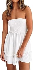 White Strapless Mini Dresses