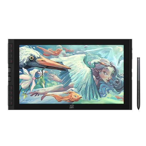 XPPen Artist 16 3rd Gen Drawing Tablet for Beginners 15.4 FHD Pen Display with X4 Magnetic Pen 16K Pressure Levels & Dual Roller for Animation Illustration Requires Laptop/PC Connection