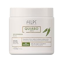 Felps Professional Quiabo XBTX Okra Hair Reduction Mask with Argan and Macadamia Oil, Anti-Frizz, 17.6 oz
