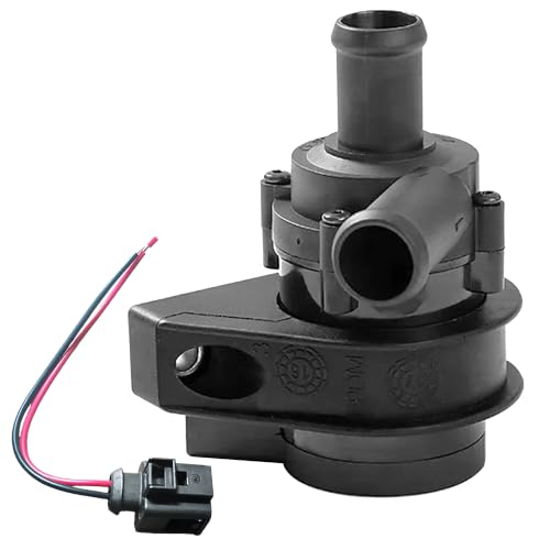 Image of FOKES Auxiliary Water Pump with Bracket & Plug, OE 7L0965561E 7L0965561D, Compatible with Porsche Cayenne VW Touareg, 3.2L 4.2L 4.5L DOHC 6/8 Cyl Engine Cooling Replacement Pump