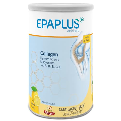 Epaplus Colágeno, Acido Hialurónico y Magnesio Sabor Limón - 323 gr
