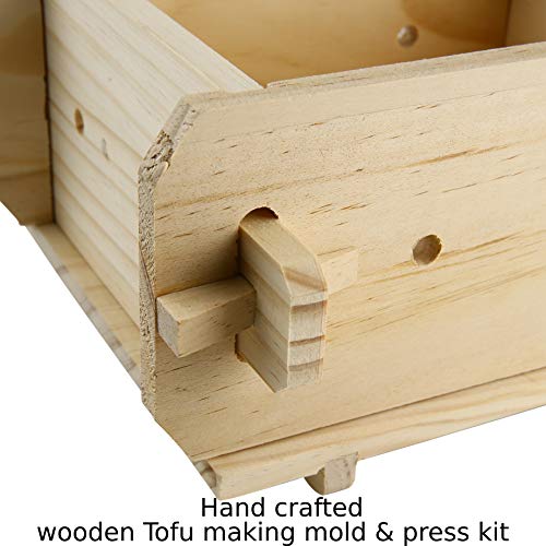 Wooden Tofu Press - Removes Water From Tofu Block | Tofu Making Kit - Thumbnail 3