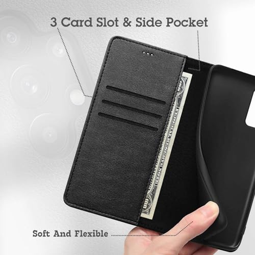 sheikhuu Luxury Case for Samsung Galaxy A13 4G Leather Phone Case Cover,[LifetimeSupport], PU Faux Leather Wallet Book Folio Flip Magnetic Shockproof Case with Card Slots & Kickstand (Black) - Image 2