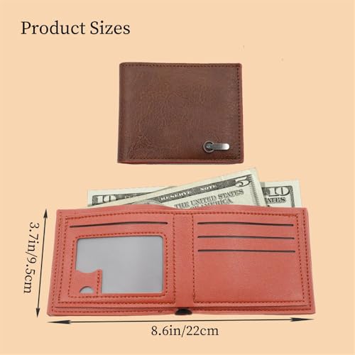 Men's Bifold Wallet card wallet for men with ID Window Portable travel wallet Father's Day Gifts wallet2