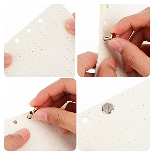 Tecunite 100 Pieces Silvery Chicago Screws Metal Screw Posts Nail Rivet Chicago Button For Leather Bookbinding Crafts, 1/4, 3/8, 1/2, 9/16 And 11/16 Inches #TOP4