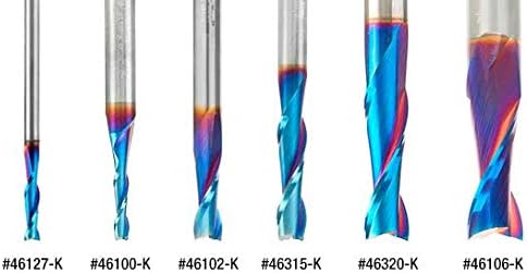 Amana Tool 46127-K SC Spektra Extreme Tool Life Coated Spiral Plunge 1/8 Dia x 1/2 CH x 1/8 SHK 2 Inch Long Up-Cut Router Bit - Image 5