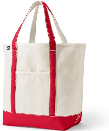 Lands' End Open Top Canvas Tote Bag