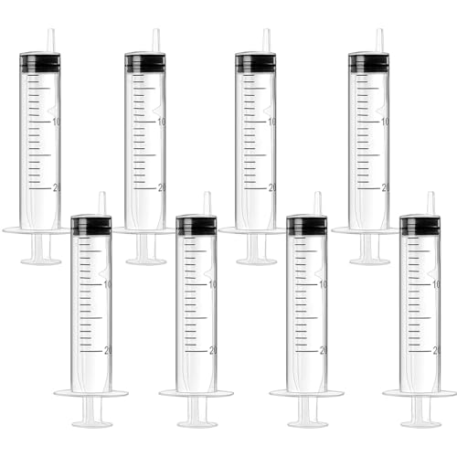 8 Pcs20ml Jeringuilla,Jeringa De Medición Inyector Reutilizable Para Líquido Jeringas De Plástico De Alimentación