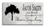 Personalized Memorial In Loving Memory Garden Stone Gift Custom Loved One Memory Sign Outdoor Remembrance Plaque (Planted In Loving Memory)