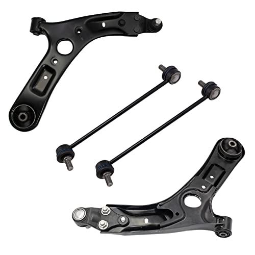 TRQ Front Suspension Kit Control Arm with Ball Joint Sway Bar Stabilizer Link Compatible with 2014-2019 Kia Soul 2015-2019 Soul EV