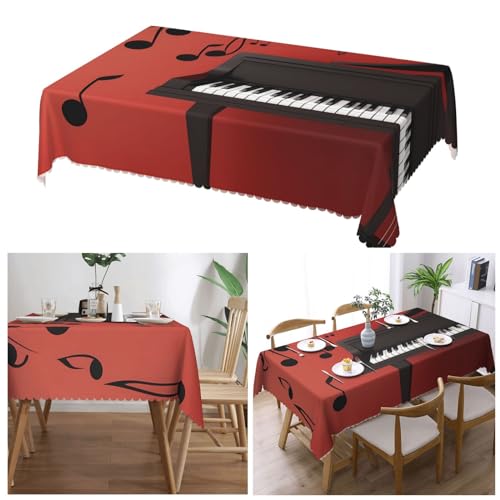 Nappe rectangulaire impermeable infroissable cuisine salle a manger notes de musique - 8