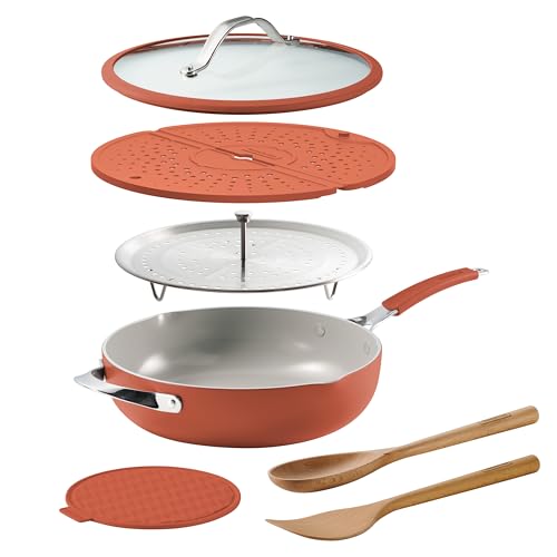 Image of Tramontina Vue All-in-One Plus Pan Set, 5-Qt Ceramic Non Stick Cooking Pan