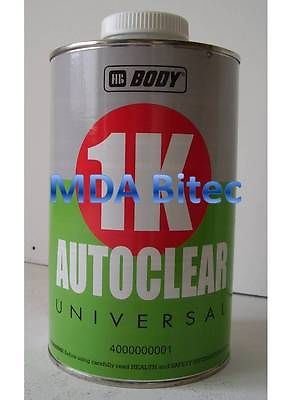 400 Autoclear Clear Coat 1k Car Body Lacquer RFU 1 Litre Dust/Touch Free No Thinning Required
