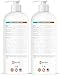 KERAPIL Salicylic Acid Body Wash - Skin Non-drying, Gentle Exfoliates Rough and Bumpy Skin, Body Acne Wash, BHA & AHA - Unscented Exfoliating Body Wash, Made in USA - (16 fl oz x 2)
