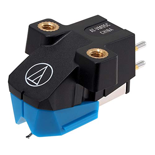Audio Technica AT-VM95C Dual Moving Magnet Cartridge with Conical Stylus 1/2" Mount includes Mounting Hardware (Black/Blue) - Image 4