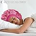 Extra Large Satin Bonnet Hair Cap, 17inches Silk Bonnet for Sleeping, Jumbo Silk Sleep Cap for Women Braids Curly Hair Locs 1Pcs (Pink)