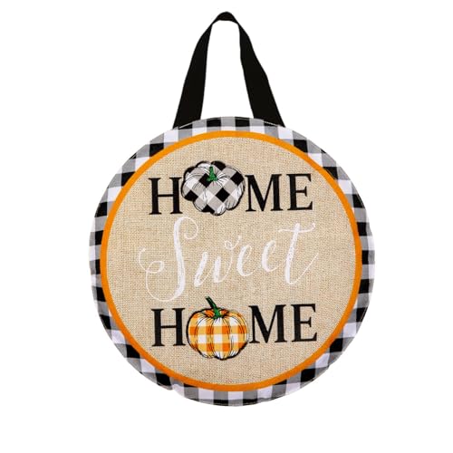 Briarwood Lane Home Sweet Home Pumpkins Fall Burlap Door Hanger