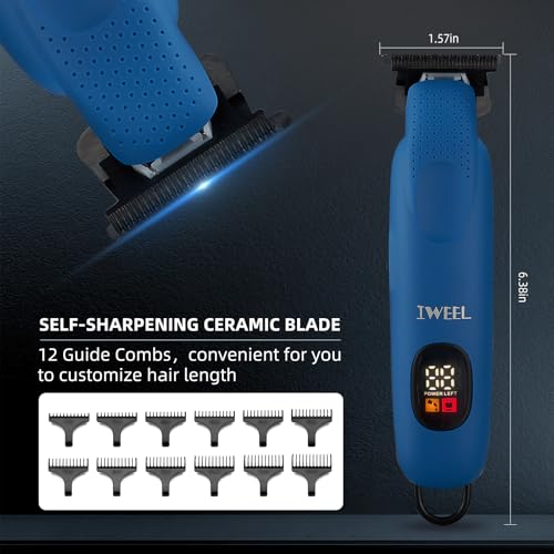 Image of IWEEL Beard Trimmer for Men Professional - Electric Hair Clippers, Zero Gapped T-Blade Edgers, Cordless Rechargeable Mustache Trimmer Grooming Kit for Body