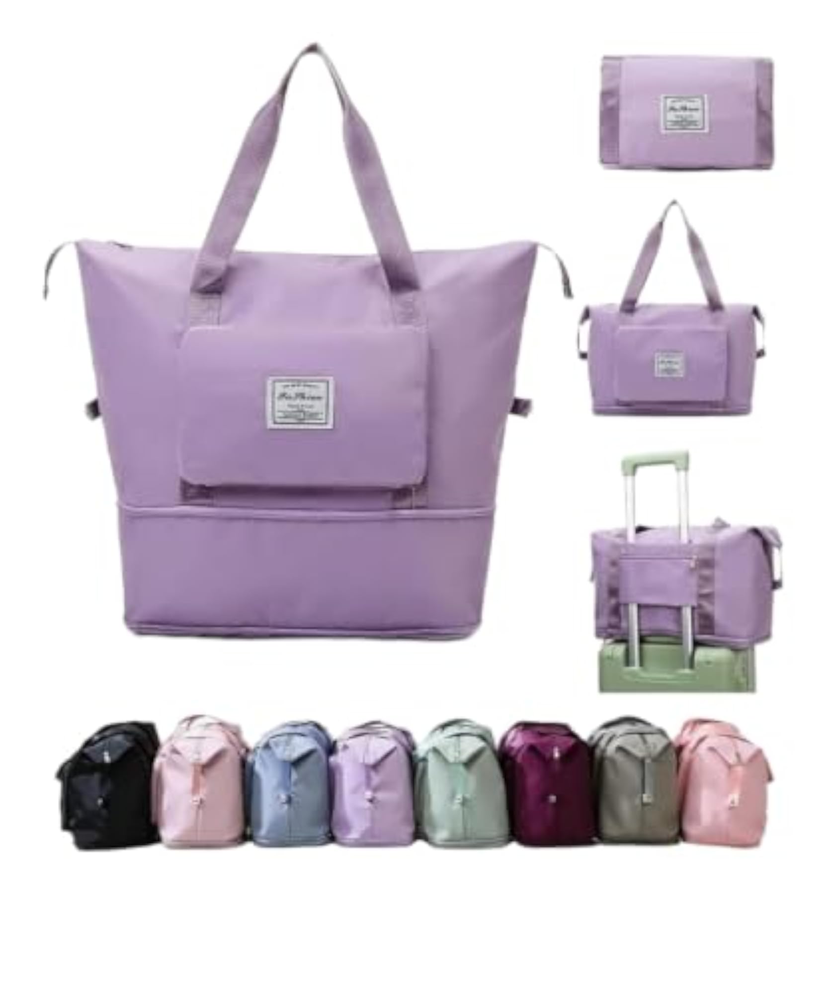 Large Capacity Folding Travel Duffel Bag, Waterproof Carry-On