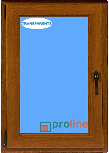 (V105T) VENTANA PVC 700x1000 ROBLE DORADO OSCILOBATIENTE IZQUIERDA VIDRIO TRANSPARENTE CLIMALIT
