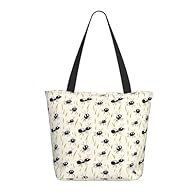 Premium Material: Our Cute Ant Black Print tote bag for women is crafted from high-density polyester fabric, offering a stylish appearance that is both robust and sturdy. The 2mm foam padding enhances the structure of this shoulder bag, providing pro...