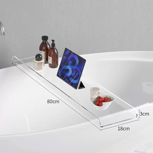 Toallero de acrílico para bañera elegante estante de almacenamiento transparente 3