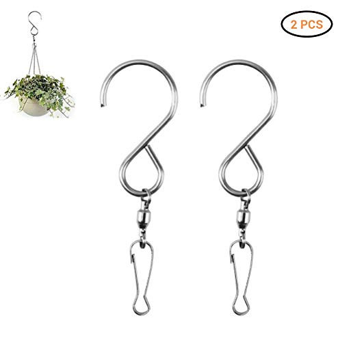 Bestice Smooth Spinning Swivel Hooks Clips for Hanging Wind Spinners Rotate Spiral Tail Crystal Twisters Party Supply(2 Pack)