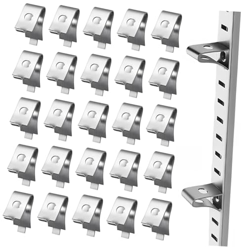 Clips métalliques pour étagère support fixe placard et armoire x50