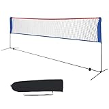 REDCAMP Badmintonnetz, 400 x 105 x 150 cm, Blau und Rot