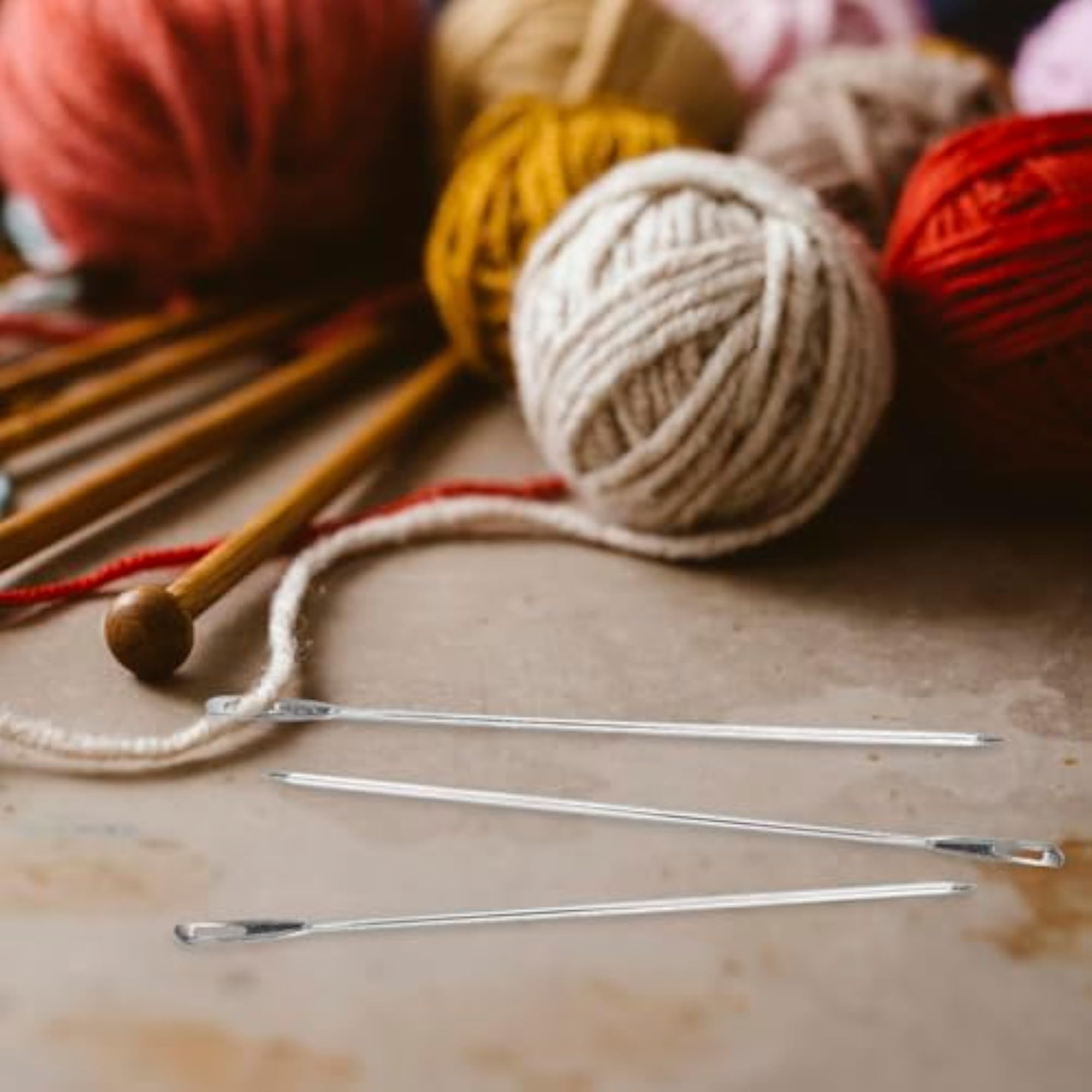 100pcs Large-Eye Needles for Sewing Knitting Darning