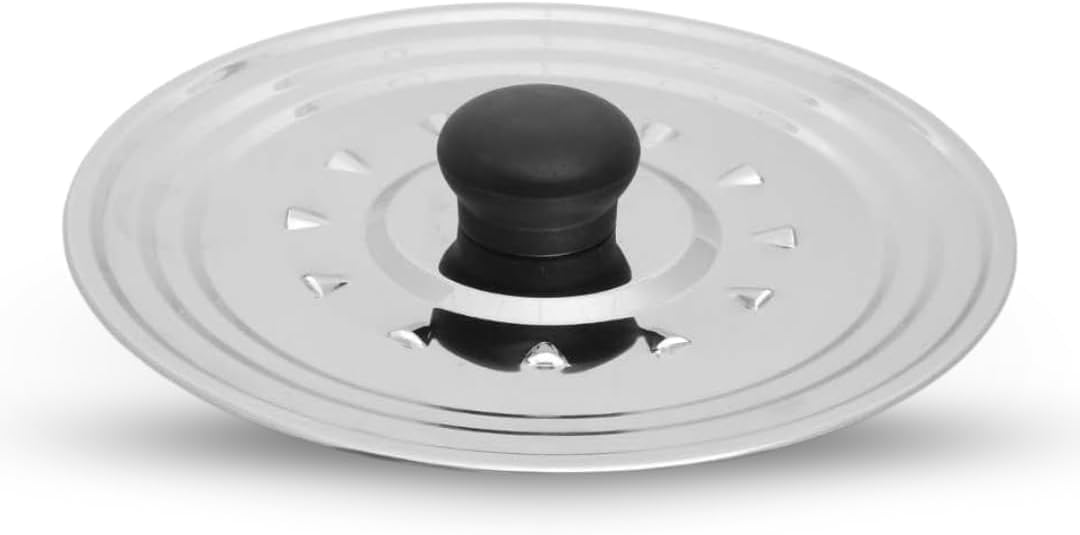 Couvercle Universel en Acier Inoxydable 26-28 cm avec Poignée Ergonomique