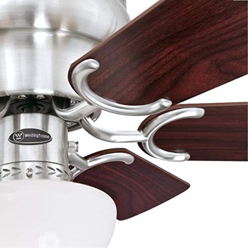 Westinghouse Lighting 7230700 Petite Indoor Ceiling Fan With Light, 30 Inch, Brushed Nickel #TOP1