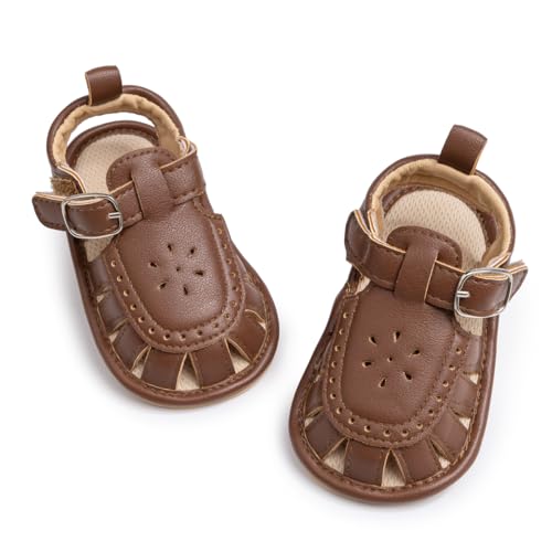 ISINSER Infant Boys Girls Sandals Newborn Closed Toe Summer