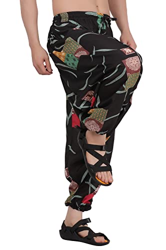 Image of Whitewhale Men's Cotton Solid Harem Pants Yoga Trousers Hippie Pant