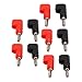 Sonew 10pcs Banana Plug Speaker Wire Connector 4mm Red Black Open Screw Type Stackable Solderless Adapter for RVs Trucks Cars