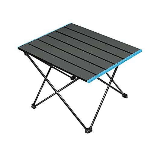 Ledeak Folding Camping Table, Portable Ultralight Small Compact Collapsible Table with Aluminum Table Top, Foldable Table Easy to Carry for Outdoor Picnic Beach BBQ Cooking Backpacking (Small)