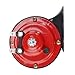 CAREONLINE Red 2Pcs 300DB Super Loud Car Horns 12V Waterproof Air Horns Replacement Kit Car Air Electric Snail Double Horn Universal for Most Cars Motorcycles Trucks Trains Bikes Boats
