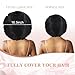 3Pcs Silk Bonnet for Sleeping Women, Extra Large Satin Bonnet for Black Curly Women Braids Hair Jumbo Bonnets(Black)