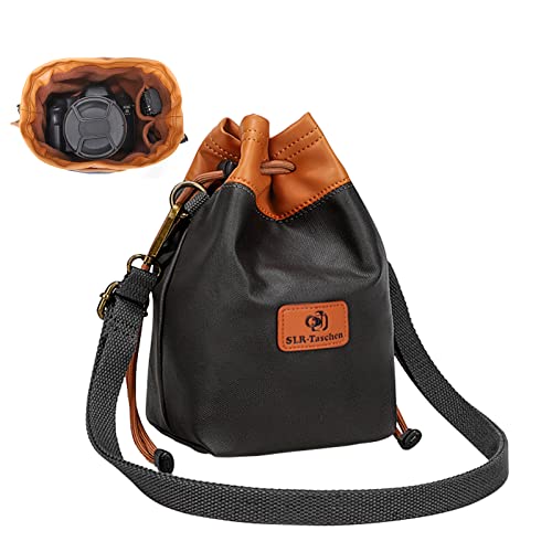 DAOXU Con forro de neopreno, bolsa de cámara de repuesto para bolso y mochila, equipo de bolsa de lente para cámara, Negro , small, bolsillo de cámara de margen oblicuo Cover