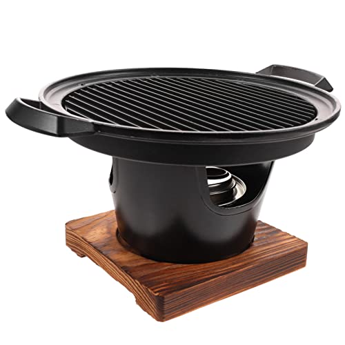 LIOOBO 1 Juego Mini Asador Pequeño Parrilla De Barbacoa Portátil Interior Estufa De Camping Carbón Parilla Parrillas Para Acampar Parrilla Portátil Para Acampar Mini Barbacoa Black Pino